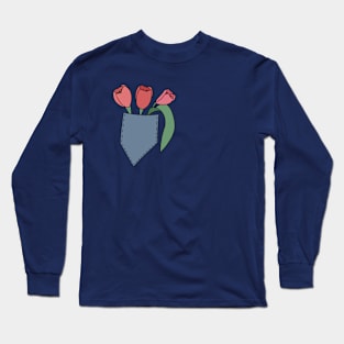 Tulips in the Pocket Long Sleeve T-Shirt